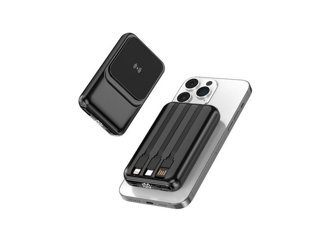 [샤오미 아이폰 맥세이프 보조배터리] 현명한 선택 맥세이프 호환 보조배터리 20000mAh 대용량 무선 고속충전 케이블 일체형 잔량표시